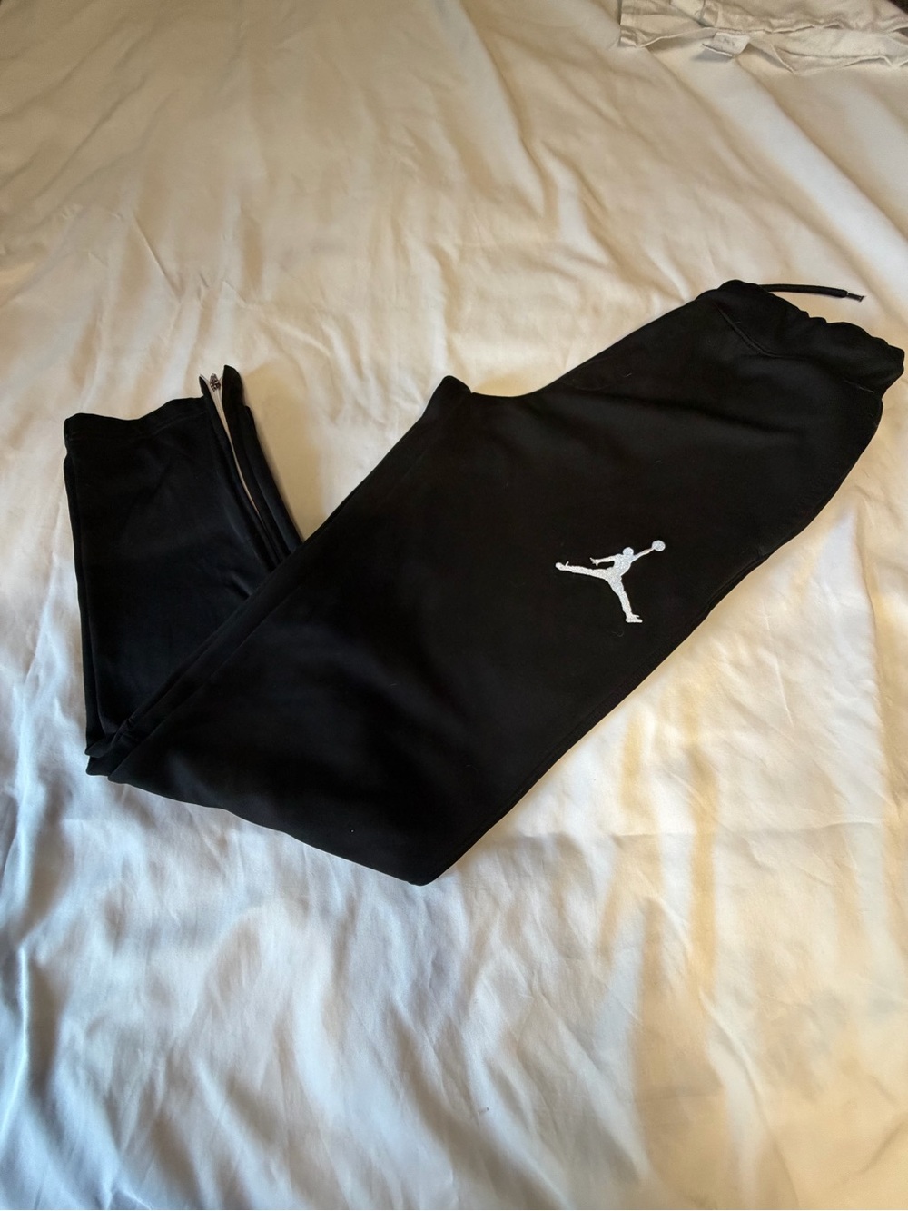 Jordan Black Joggers with White Jumpman Logo